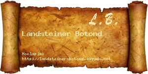 Landsteiner Botond névjegykártya